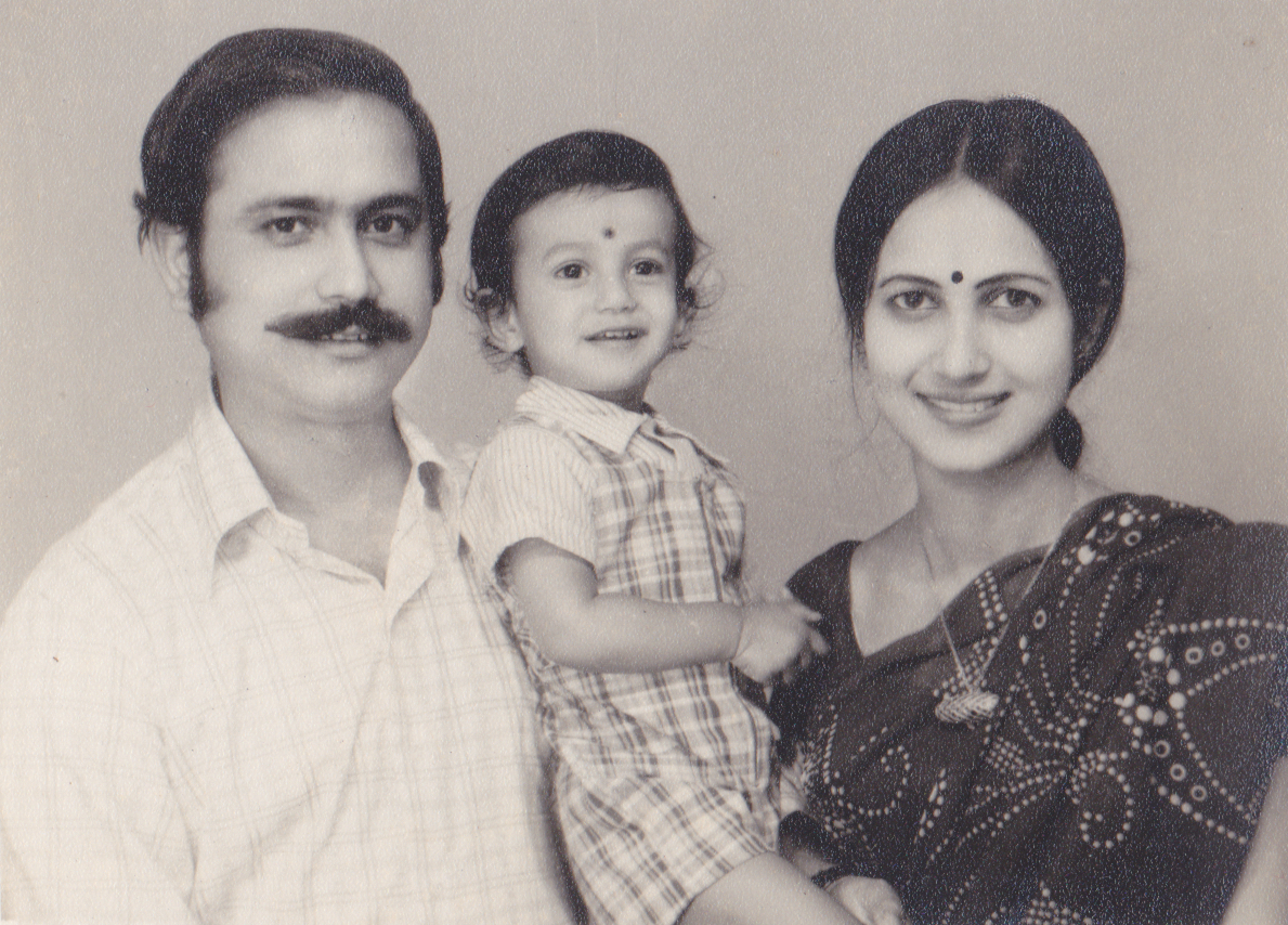With wife Pahari and son Rick (c.1974)